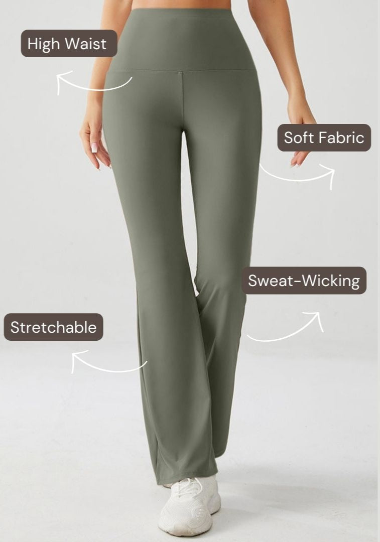 Embrace Flare Yoga Pants - Olive Green