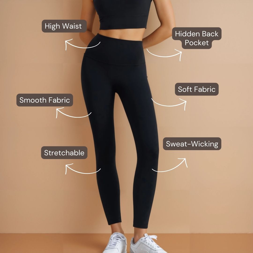 High-Rise Classic Leggings - Black