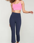 Ankle Length Flare Pants - Navy Blue
