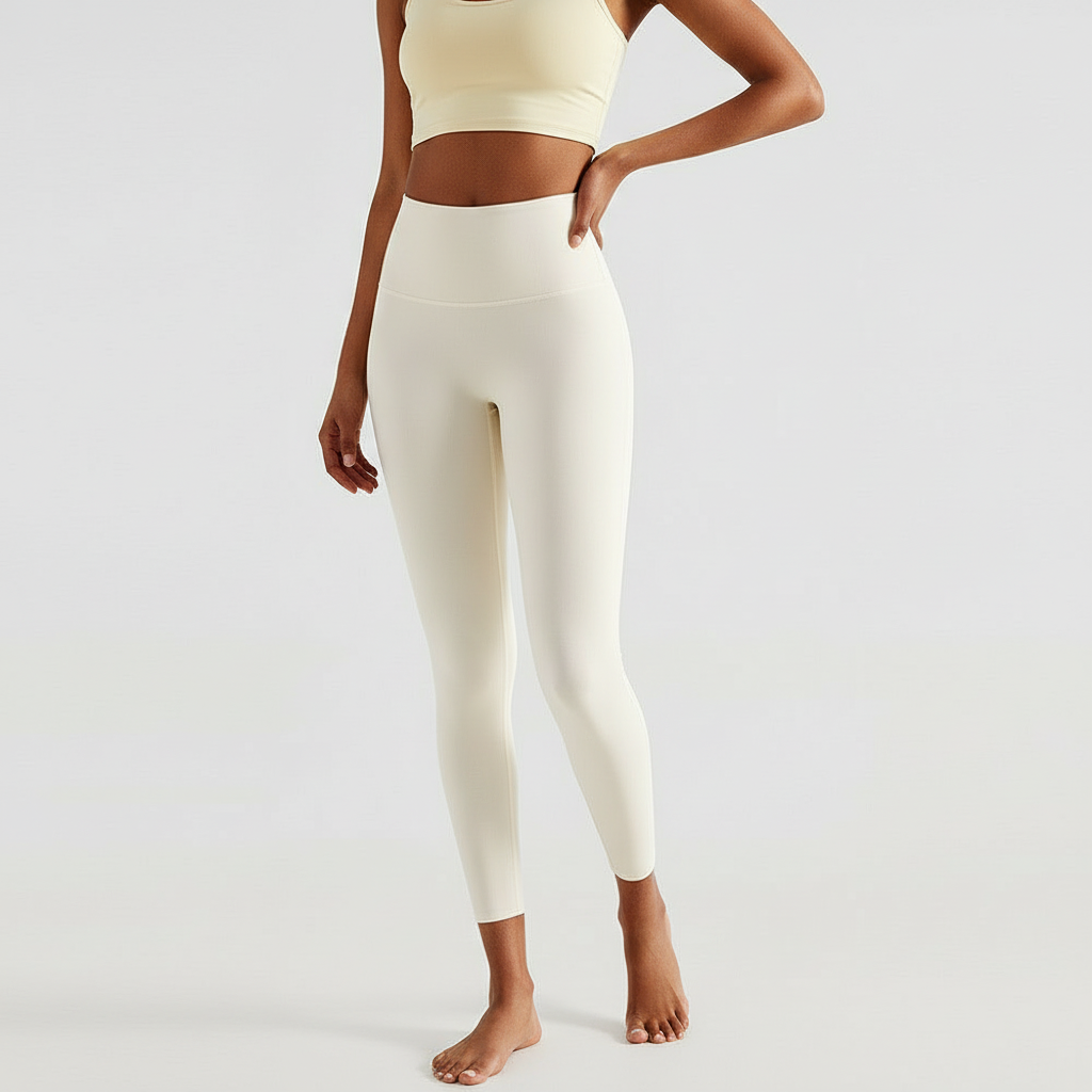 High-Rise Classic Leggings - Ivory White