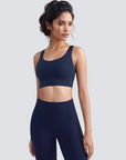 Cross Back Sports Bra - Dark Blue