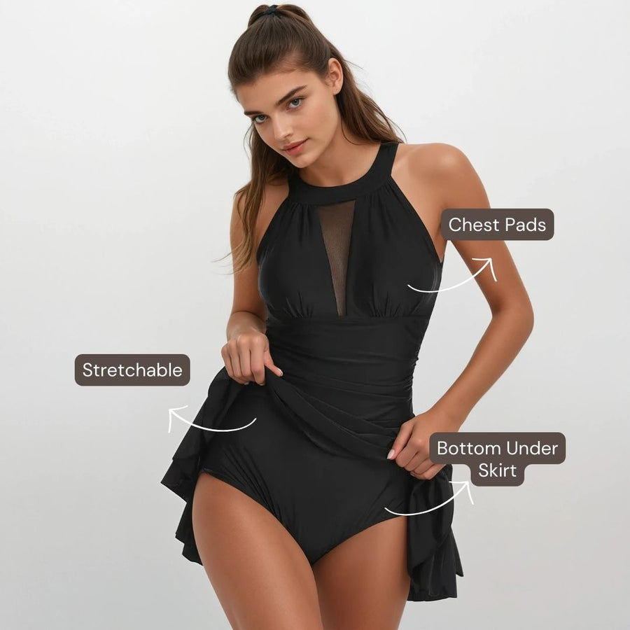 Classic Swim Dress - Black