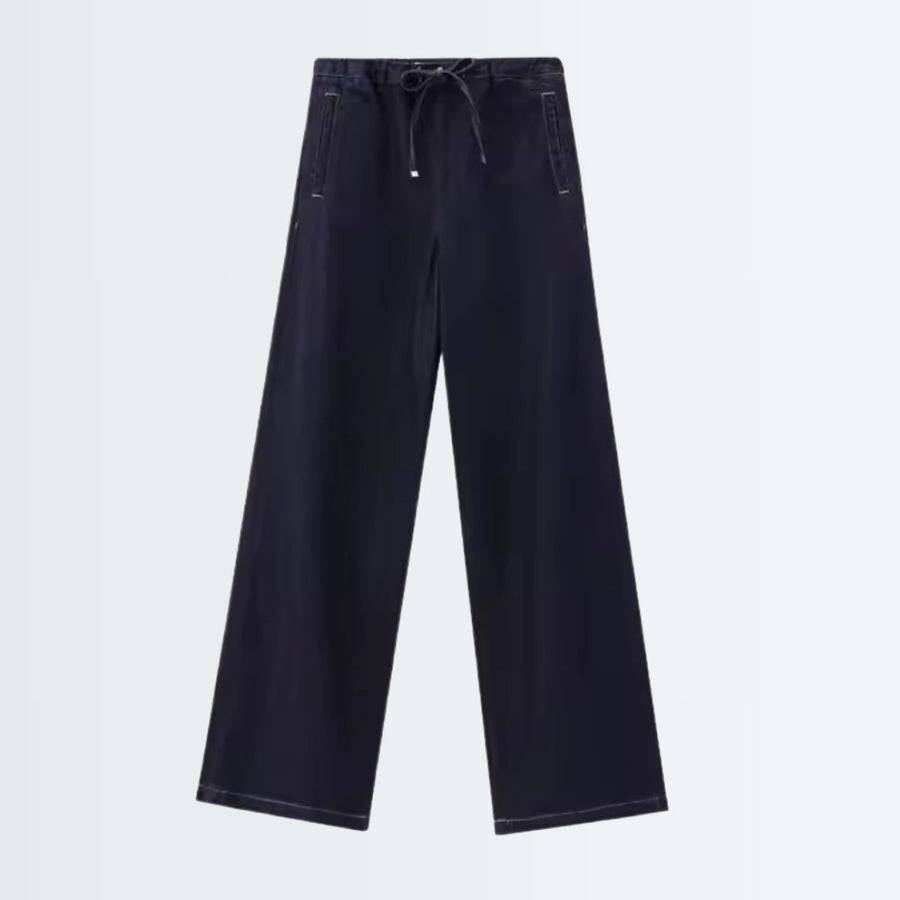 Casual Denim Style Pants - Dark Blue