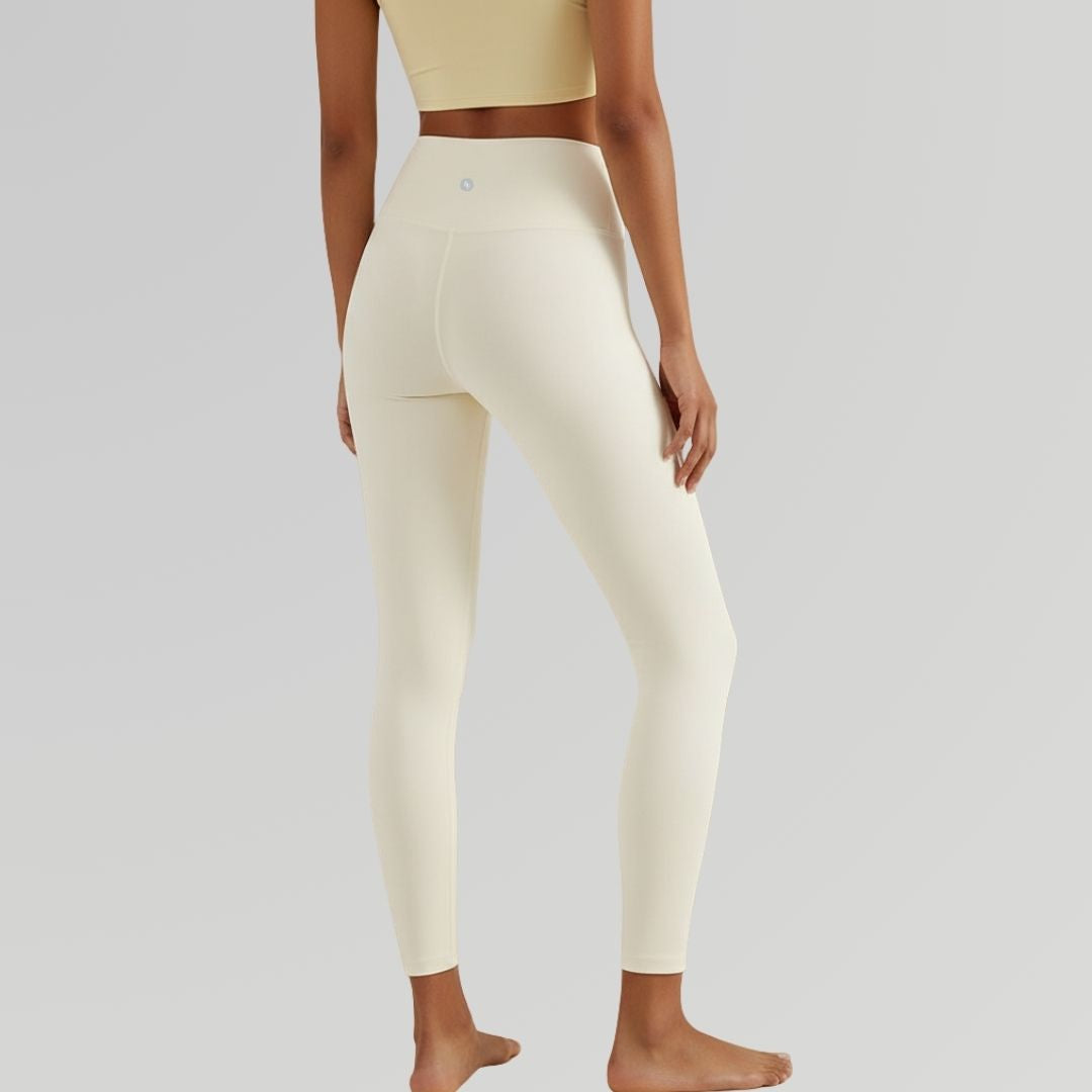 High-Rise Classic Leggings - Ivory White