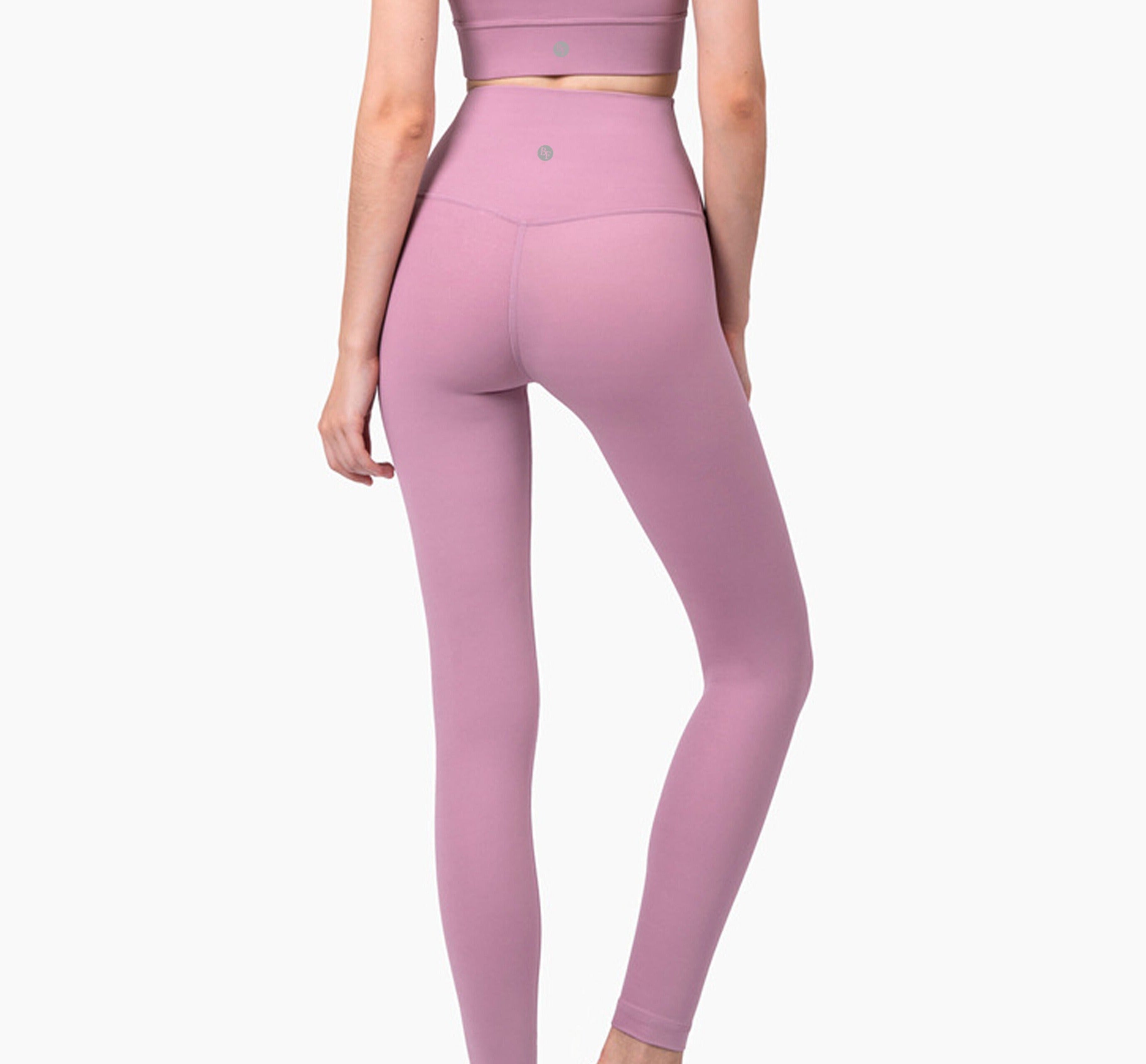 High-Rise Smooth Leggings - Pink
