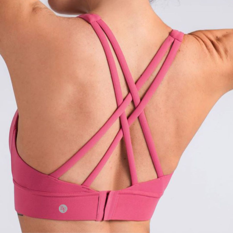 Cross Back Set With Hooks - Pink