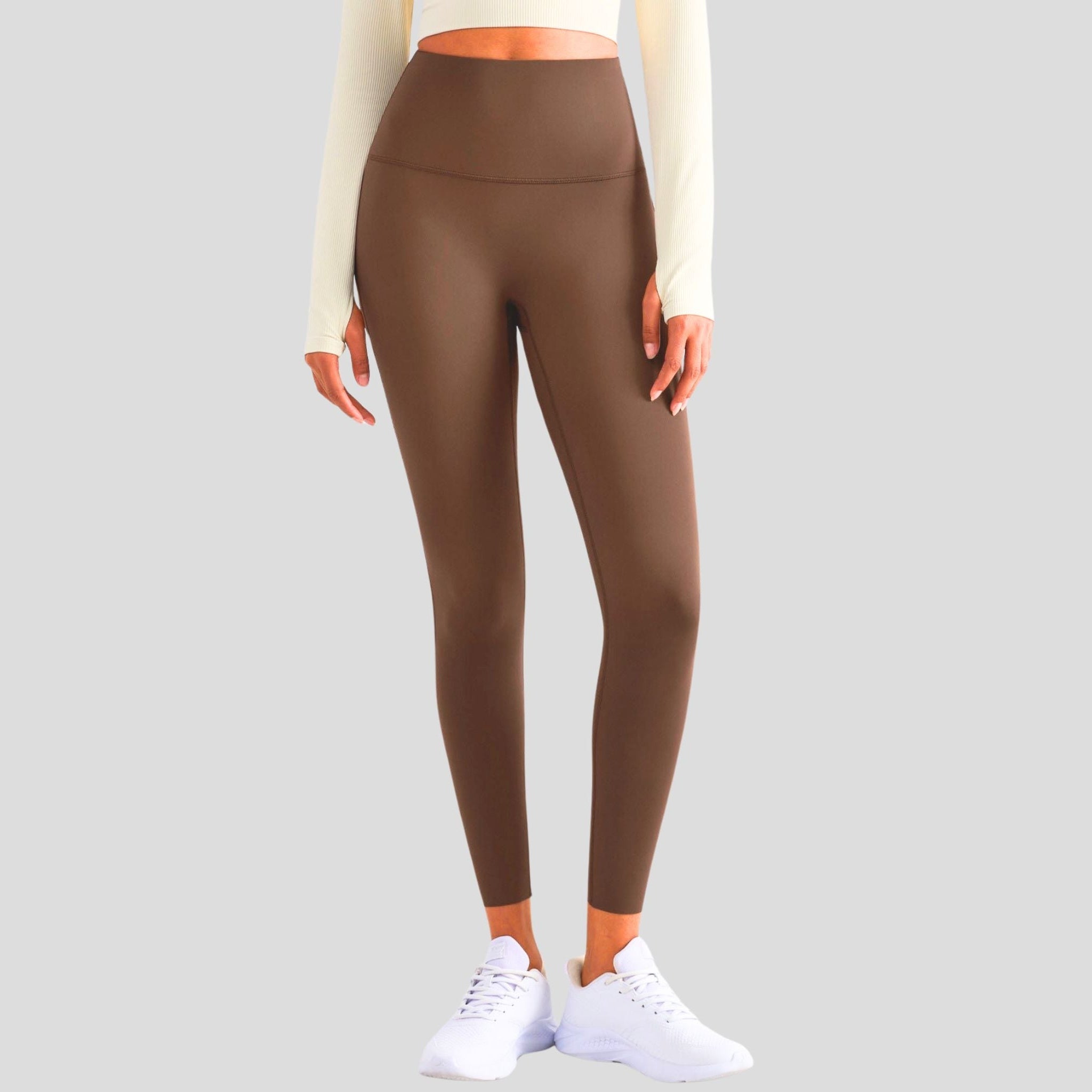 High-Rise Essential Leggings - Brown