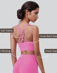 Ankle Length Cross Back Set - Bright Pink