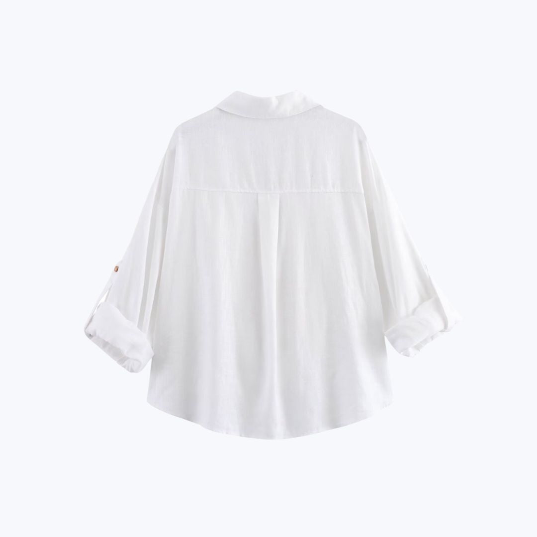 Twisted Hem Shirt - White