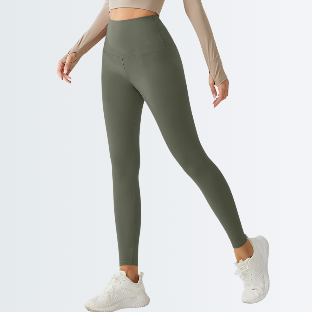 Embrace High Rise Leggings - Olive Green