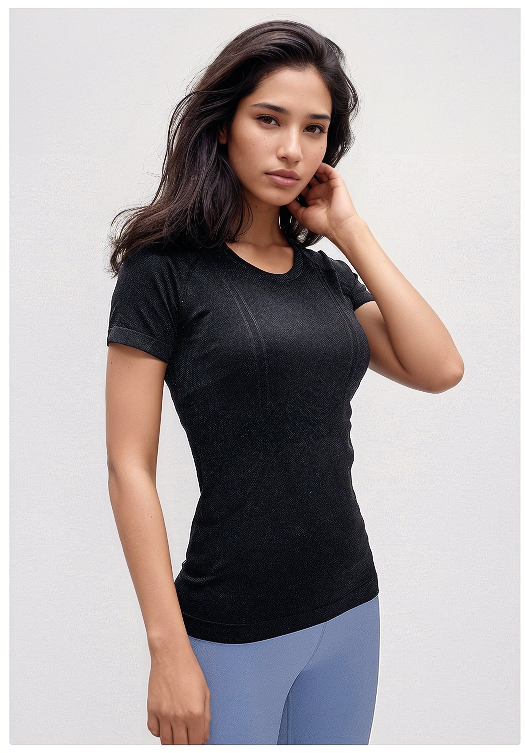 Half Sleeve Top - Black