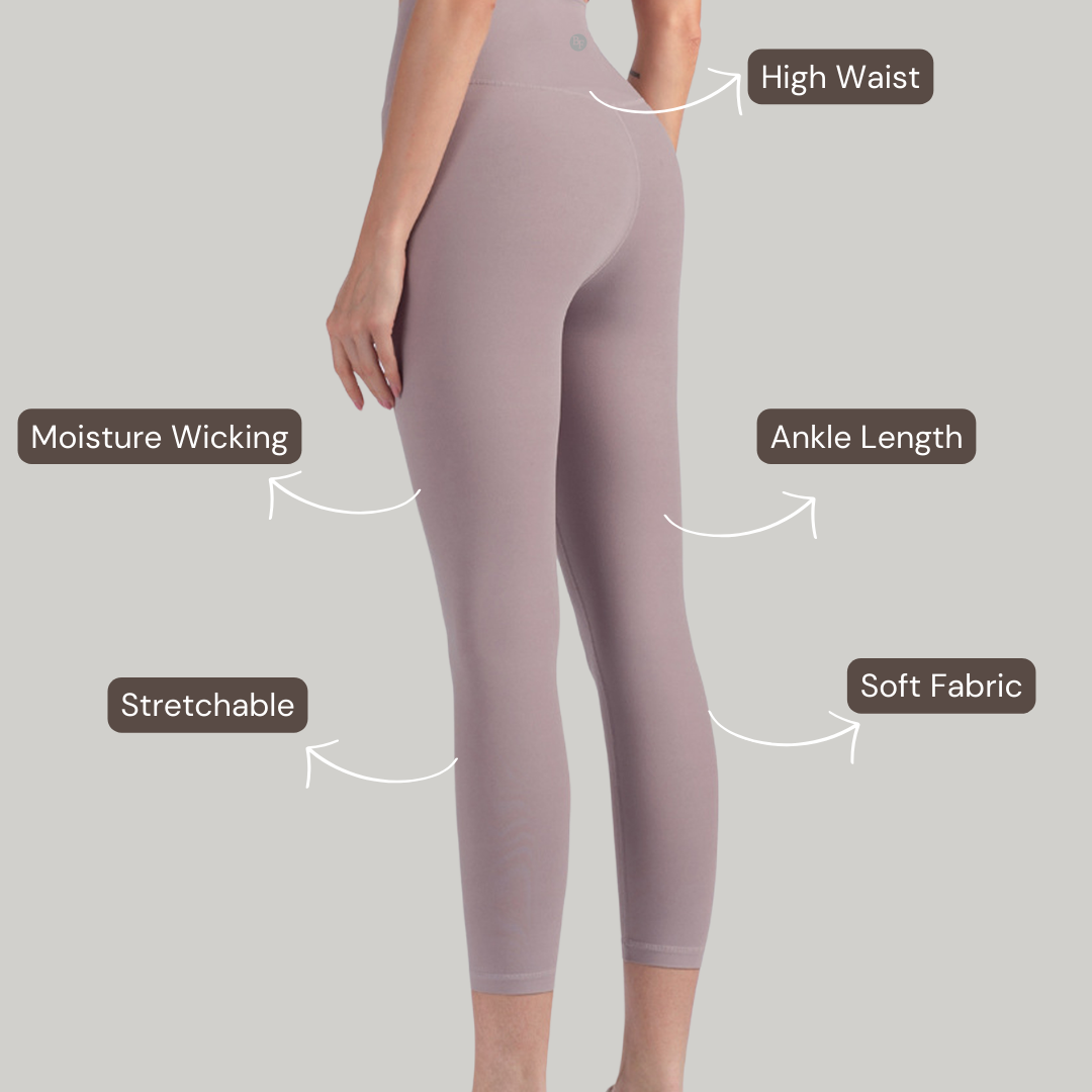Ankle Length Leggings - Hint Of Purple