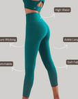 Ankle Length Leggings - Deep Green