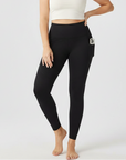 Embrace High Rise Side Pocket Leggings - Black