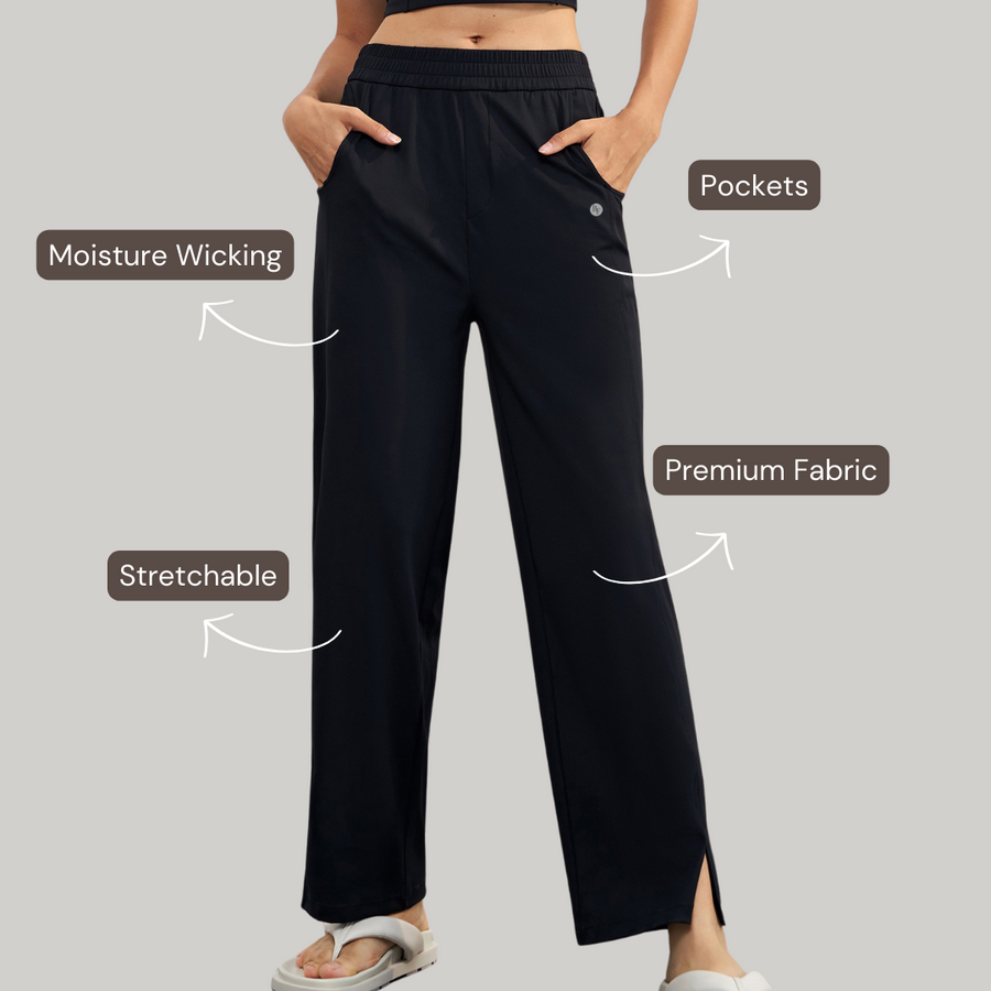 Wide Legged Comfort Set - Black