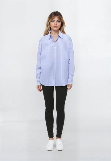 Long Sleeve Shirt - Blue Stipes