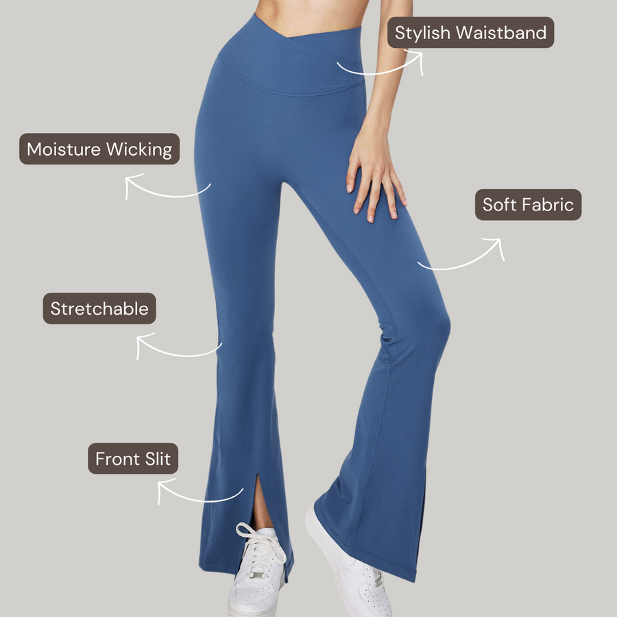 Stylish Flare Pants Set - Blue