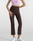 Ankle Length Flare Pants - Dark Brown