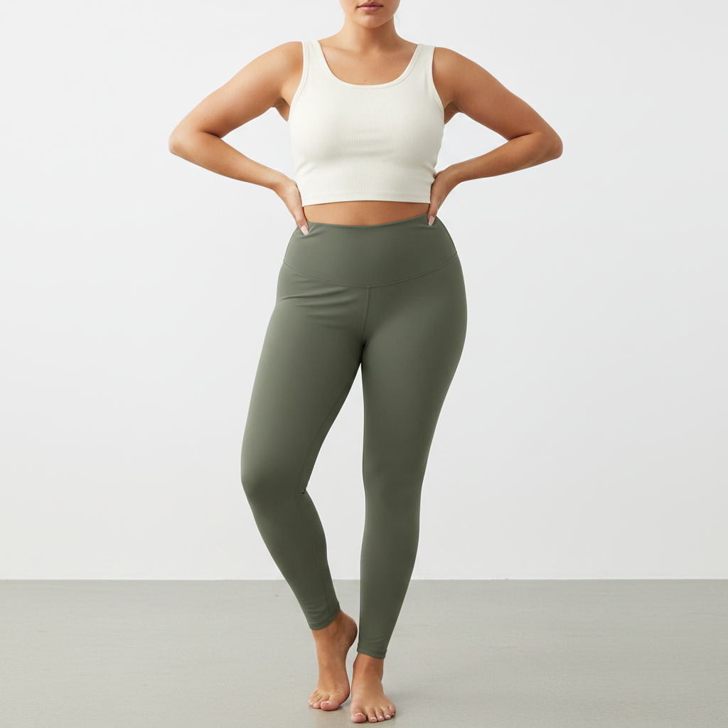 Embrace High Rise Leggings - Olive Green