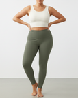 Embrace High Rise Leggings - Olive Green