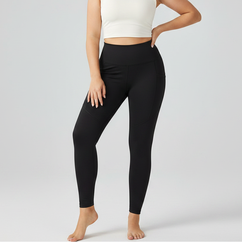 Embrace High Rise Side Pocket Leggings - Black