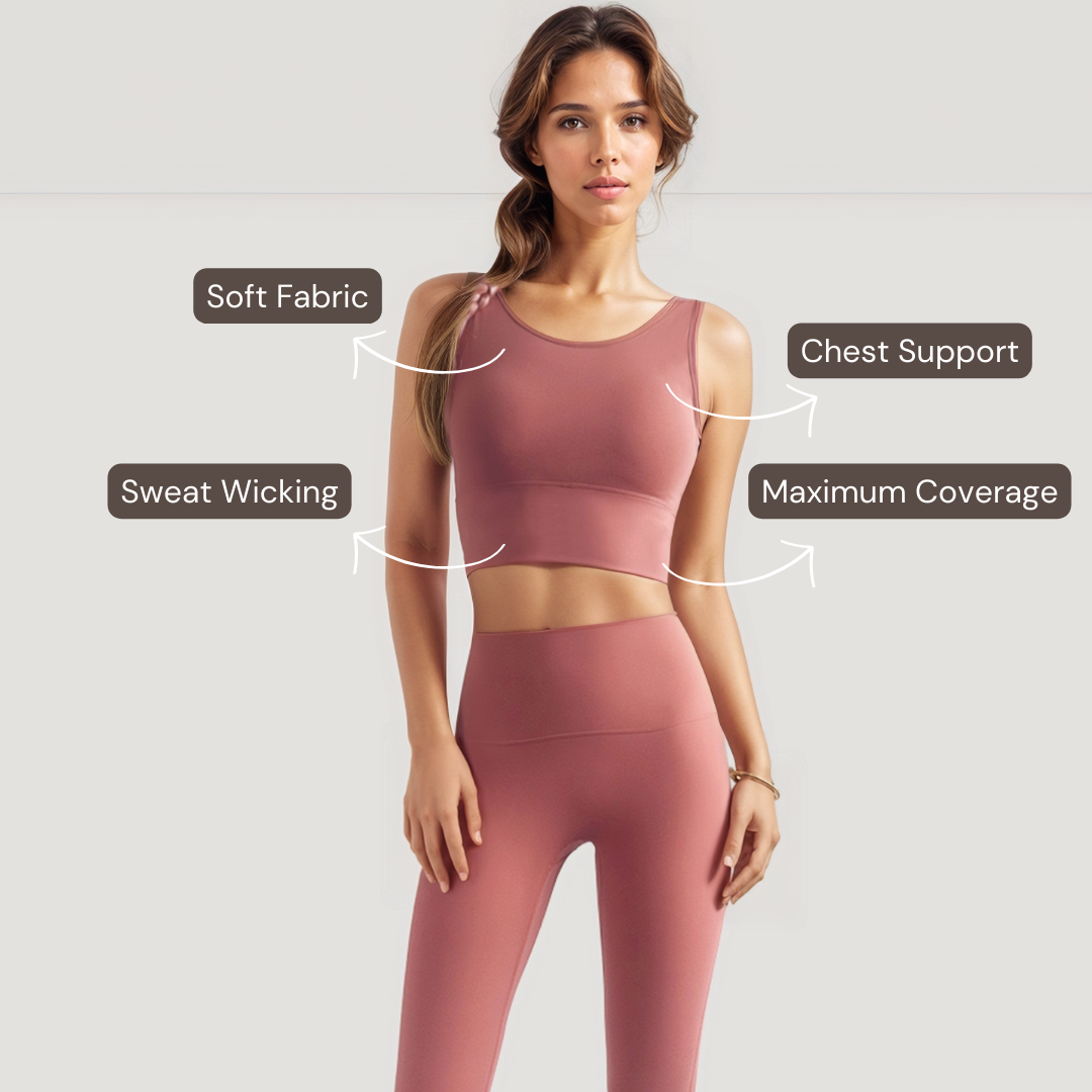 Coverage Sports Bra - Shade Of Orange