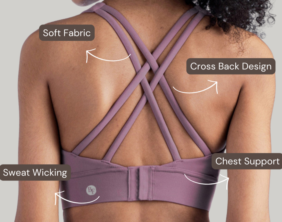 Cross Back Set With Hooks - Subtle Purple