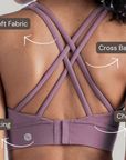 Cross Back Set With Hooks - Subtle Purple