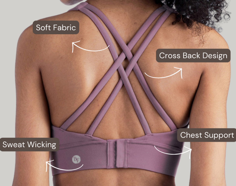 Cross Back Set With Hooks - Subtle Purple