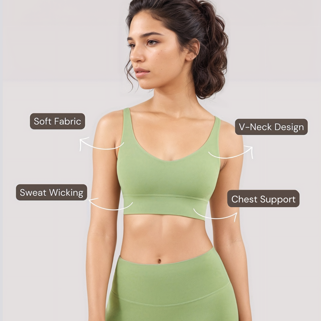 V-Neck Set - Light Green