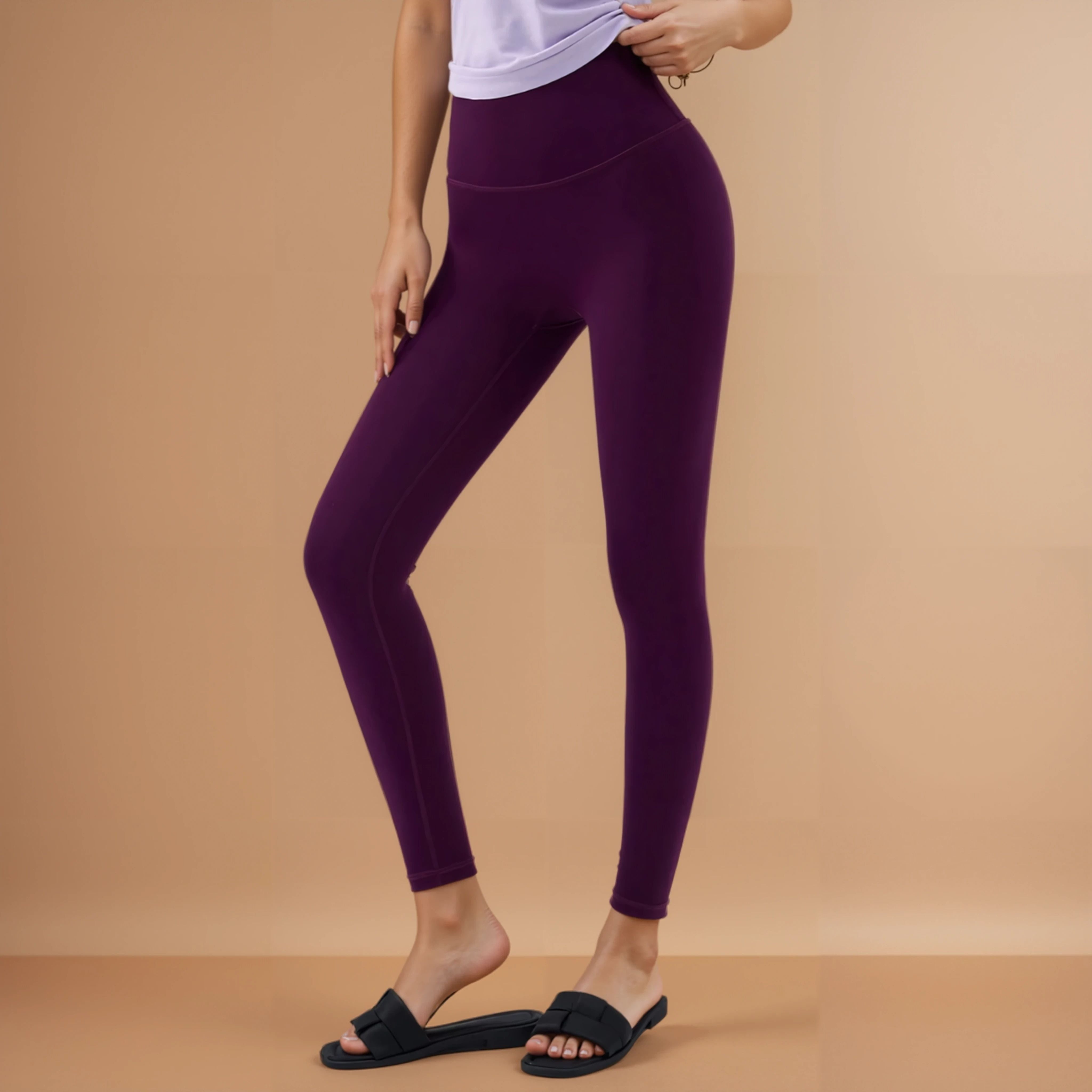 High-Rise Classic Leggings - Dark Purple