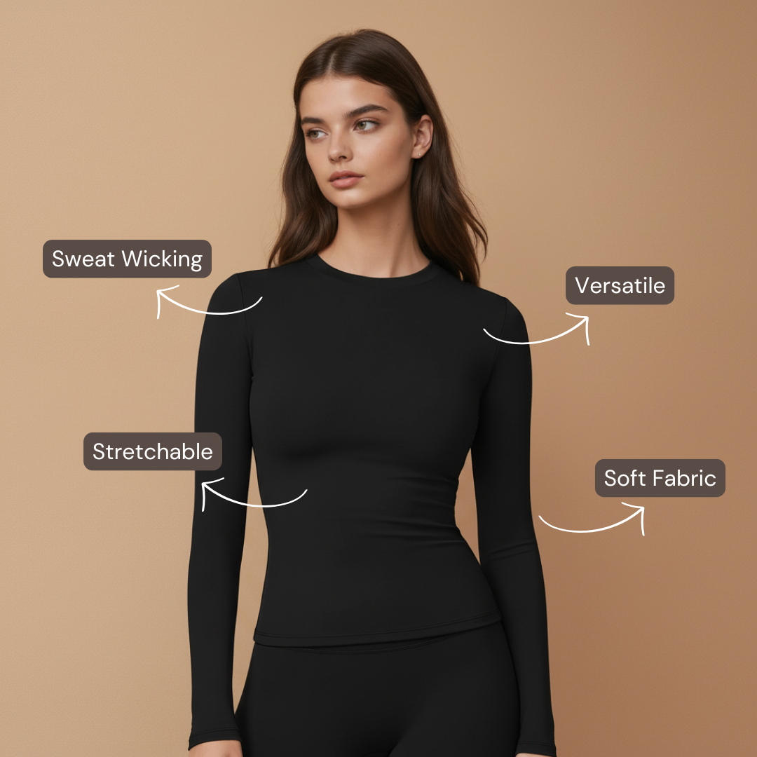 Chic Full Sleeves Top - Black