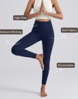 High-Rise Soft Leggings - Dark Blue
