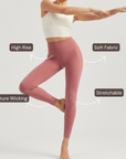 High-Rise Stretch Leggings - Shade Of Orange