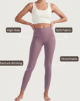 High-Rise Leggings - Subtle Purple