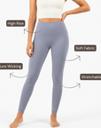 High-Rise Smooth Leggings - Blush Blue