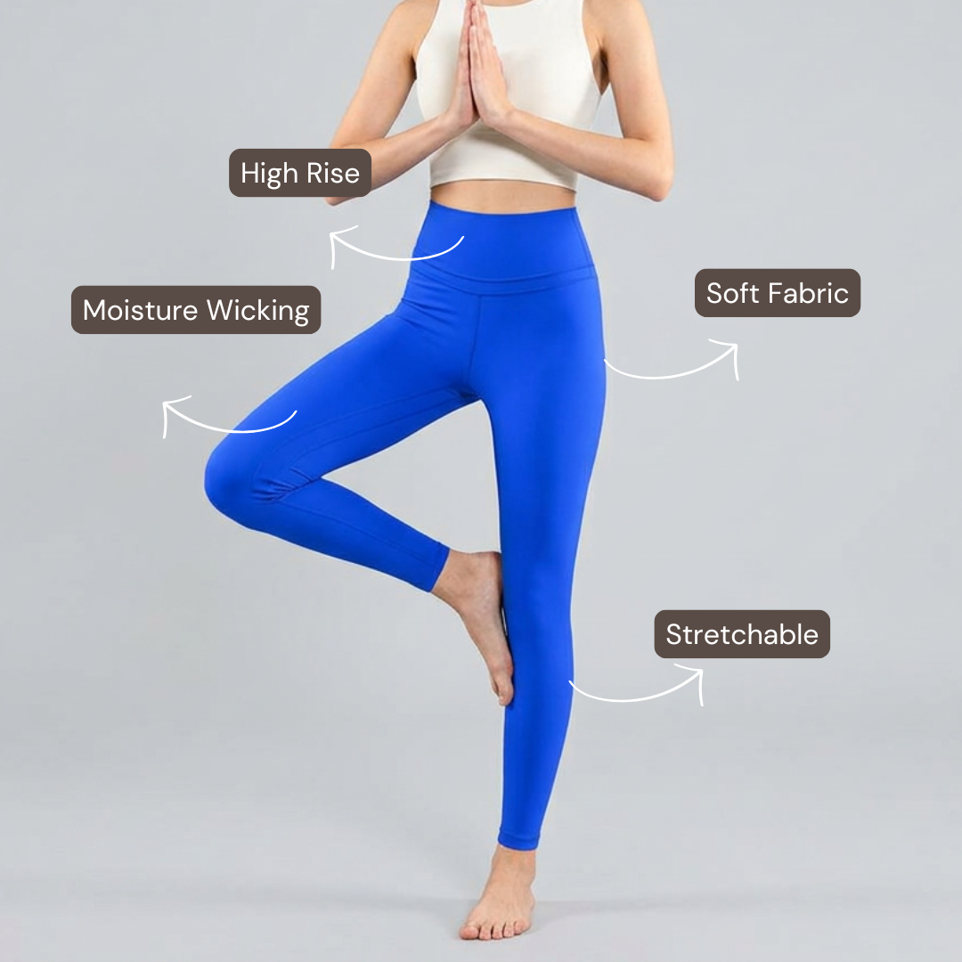 High-Rise Elevate Leggings - Bright Blue