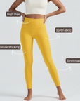 High-Rise Leggings - Mustard Yellow