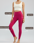 One-Size-Fits-All Leggings - Deep Red