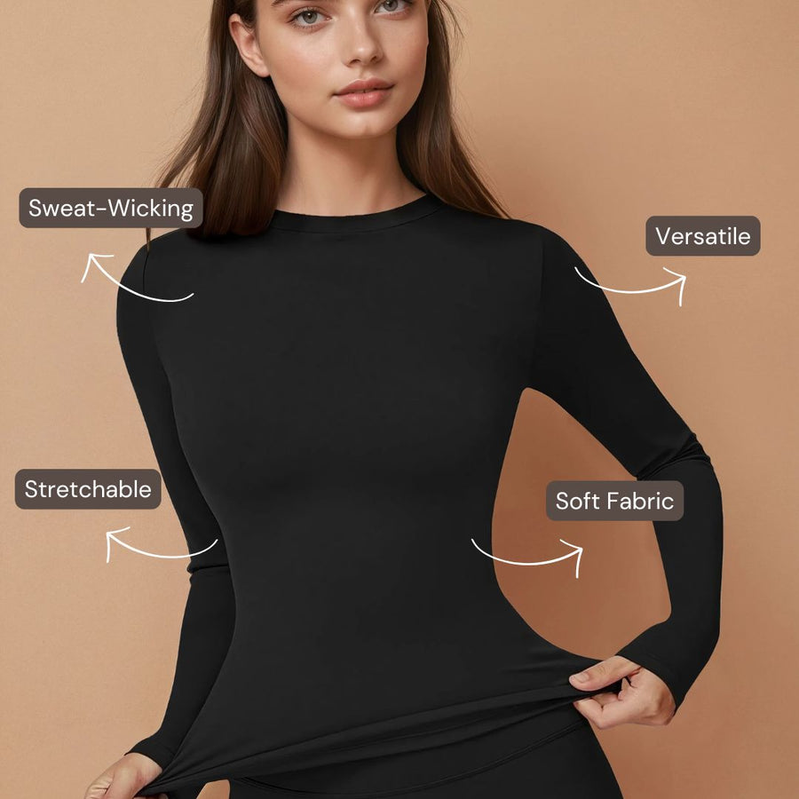 Chic Full Sleeves Top - Black
