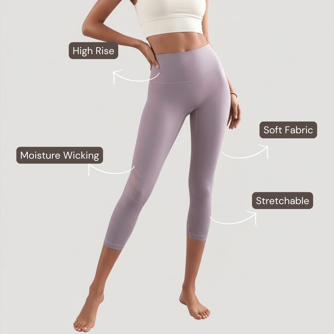 Ankle Length Leggings - Hint Of Purple