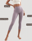 Ankle Length Leggings - Hint Of Purple