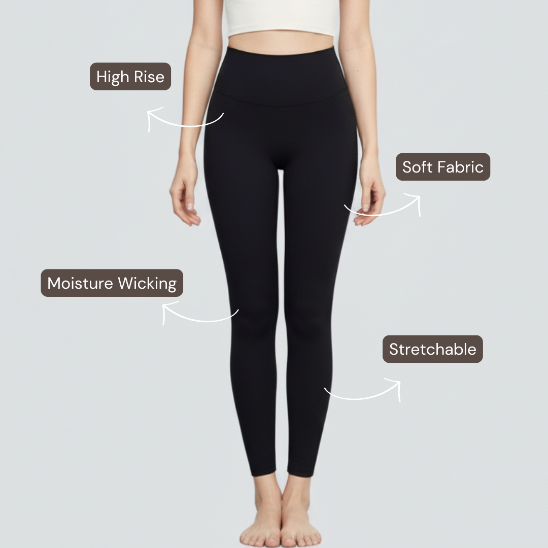 One-Size-Fits-All Leggings - Black