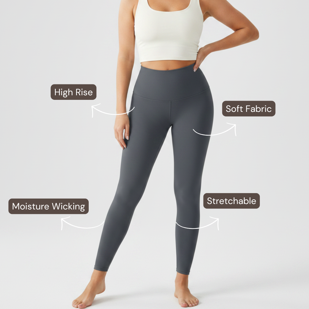 Embrace High Rise Leggings - Grey