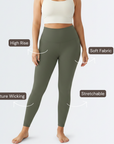 Embrace High Rise Leggings - Olive Green