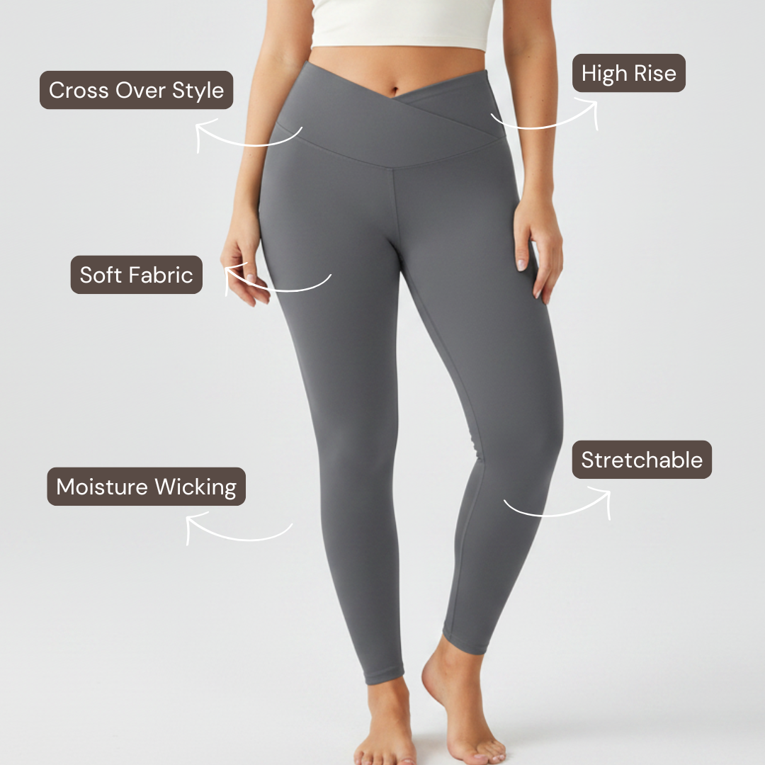Embrace High Rise V-Waist Leggings - Grey
