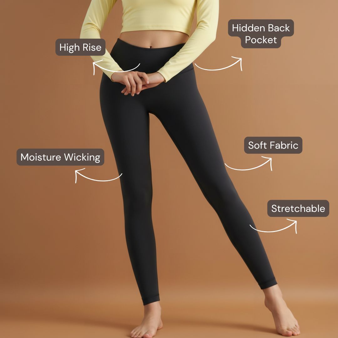 High-Rise Classic Leggings - Dark Grey