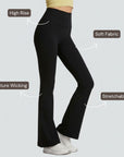 One-Size Flared Yoga Pants - Black