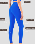 High-Rise Soft Leggings - Bright Blue