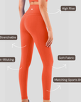 High-Rise Elevate Leggings - Orange